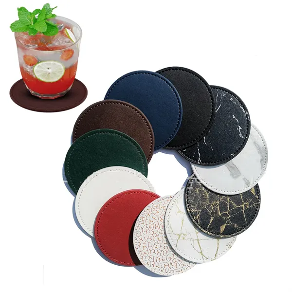 PU Coasters for Drinks - PU Coasters for Drinks - Image 0 of 2