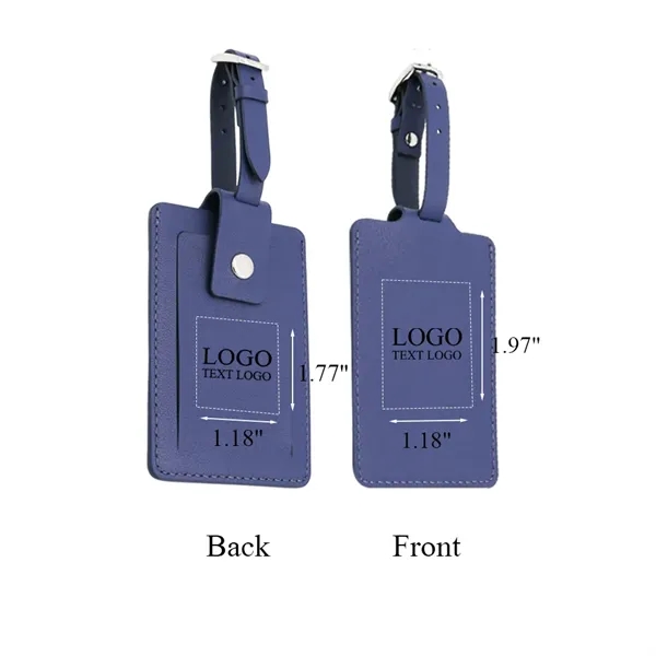 Premium Genuine Leather Luggage Tag - Premium Genuine Leather Luggage Tag - Image 3 of 7