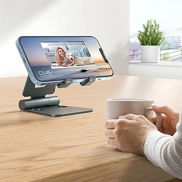 Folding Cell Phone Stand Foldable Desktop Portable Holder - Folding Cell Phone Stand Foldable Desktop Portable Holder - Image 2 of 8
