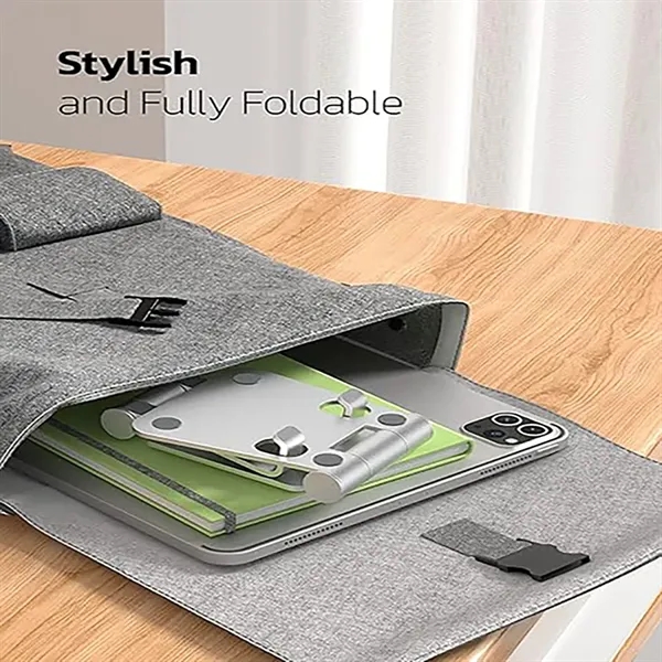 Folding Cell Phone Stand Foldable Desktop Portable Holder - Folding Cell Phone Stand Foldable Desktop Portable Holder - Image 6 of 8