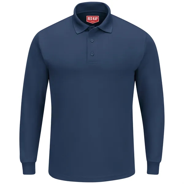 Red Kap® Men's Long Sleeve Performance Knit® Polo - Red Kap® Men's Long Sleeve Performance Knit® Polo - Image 3 of 3