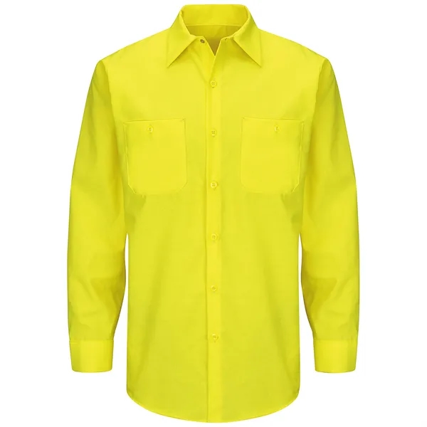 Red Kap® Long Sleeve Enhanced Visibility Ripstop Work Shirt