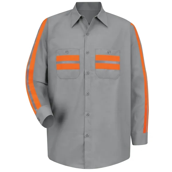 Custom Red Kap® Long Sleeve Enhanced Visibility Shirt