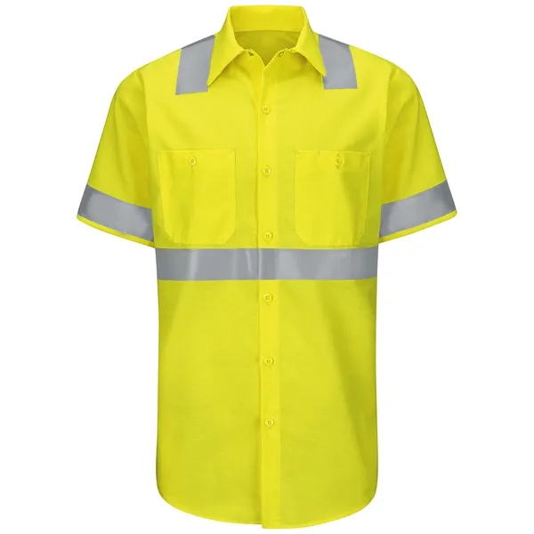 Red Kap® Men's Hi-Vis Shortsleeve Ripstop Work Shirt