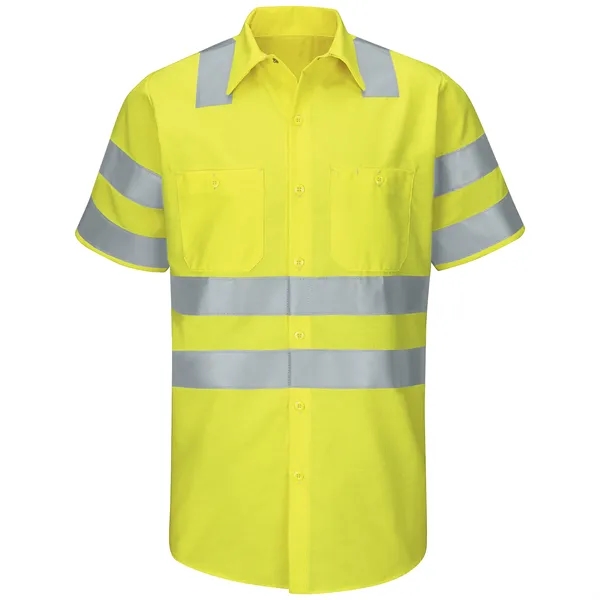 Red Kap® Men's Hi-Vis Shortsleeve Ripstop Work Shirt
