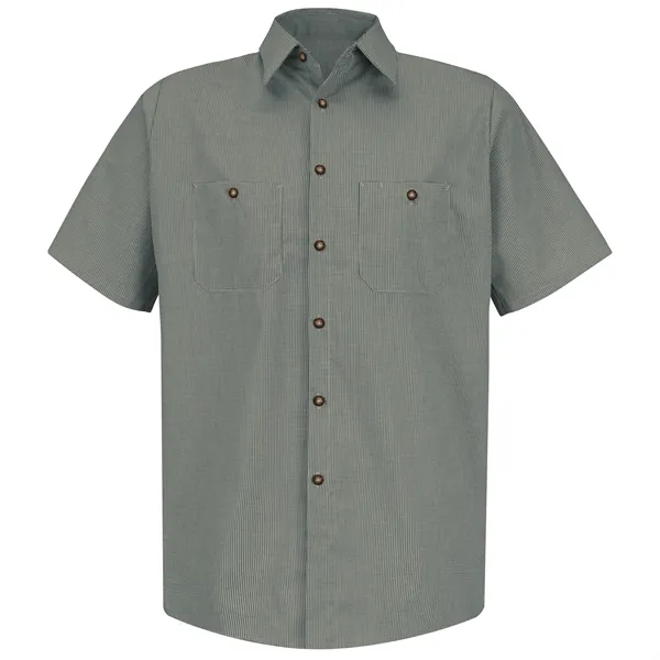 Red Kap® Men's Short Sleeve Microcheck Uniform Shirt