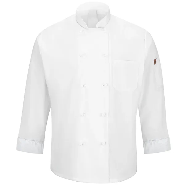 Red Kap® Men's Ten Knot Button Chef Coat w/ OilBlok + MIMIX®