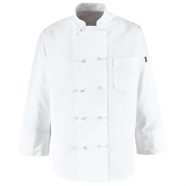 Red Kap® Ten Knot Button Chef Coat with Thermometer Pocket