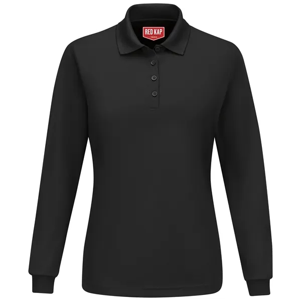 Red Kap® Women's Long Sleeve Performance Knit® Polo - Red Kap® Women's Long Sleeve Performance Knit® Polo - Image 3 of 3