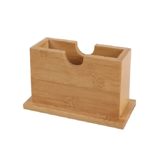 Bamboo Tissue Box Hotel Restaurant Desk Napkin Holder - Bamboo Tissue Box Hotel Restaurant Desk Napkin Holder - Image 1 of 2