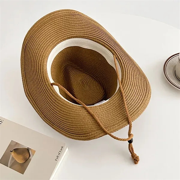 Men's Wide Brim Roll Up Cowboy Foldable Sun Hat Classic - Men's Wide Brim Roll Up Cowboy Foldable Sun Hat Classic - Image 1 of 4