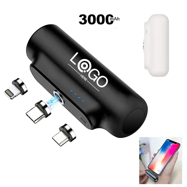 Mini Portable 3-In-1 Magnetic Power Bank - Mini Portable 3-In-1 Magnetic Power Bank - Image 0 of 1
