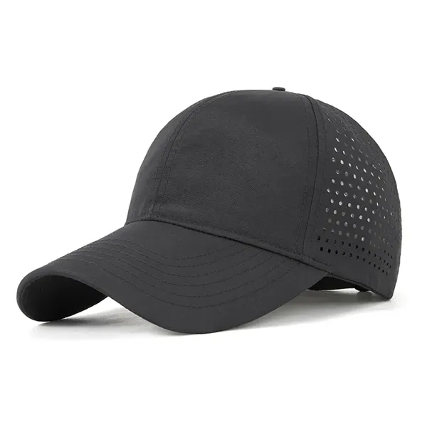 Quick Dry Sports Cap Athletic Mesh Adjustable Plain Hat - Quick Dry Sports Cap Athletic Mesh Adjustable Plain Hat - Image 4 of 9