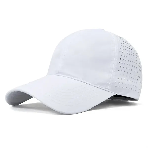 Quick Dry Sports Cap Athletic Mesh Adjustable Plain Hat - Quick Dry Sports Cap Athletic Mesh Adjustable Plain Hat - Image 6 of 9