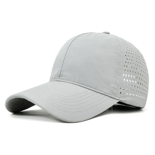 Quick Dry Sports Cap Athletic Mesh Adjustable Plain Hat - Quick Dry Sports Cap Athletic Mesh Adjustable Plain Hat - Image 7 of 9