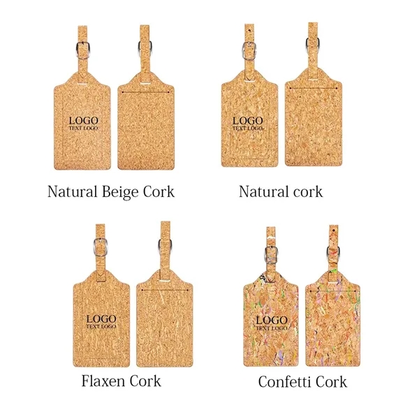 Natural Cork Luggage Tag - Natural Cork Luggage Tag - Image 1 of 11