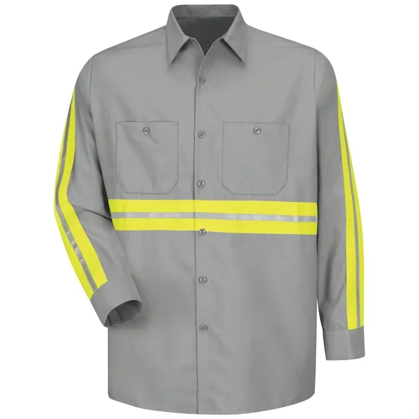 Red Kap® Longsleeve Enhanced Vis Industrial Work Shirt