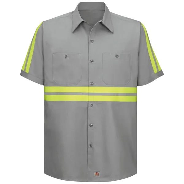 Red Kap® Short Sleeve Enhanced Visibility Cotton Work Shirt