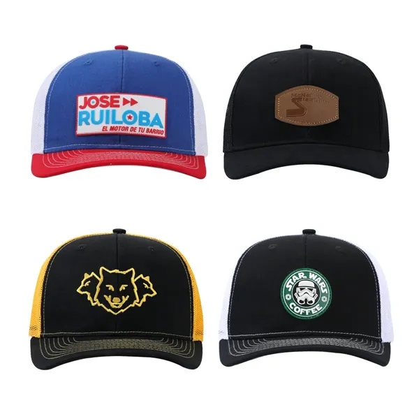 Unisex Adjustable Snapback Trucker Baseball Cap - Unisex Adjustable Snapback Trucker Baseball Cap - Image 3 of 6