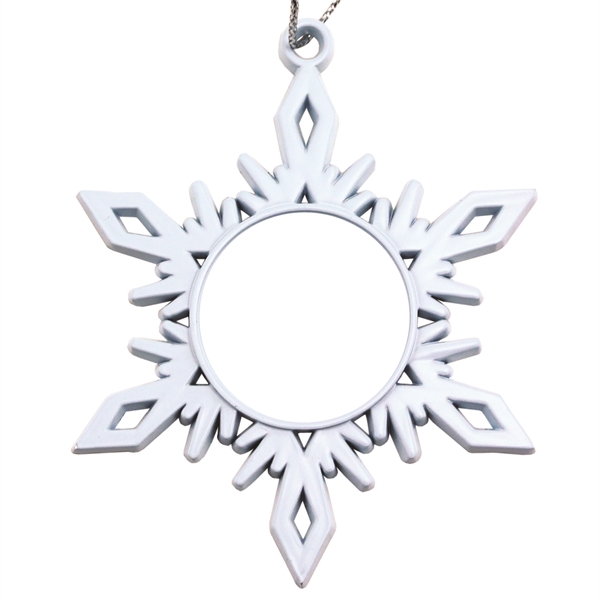 White Snowflake Christmas Holiday Ornament - White Snowflake Christmas Holiday Ornament - Image 1 of 2