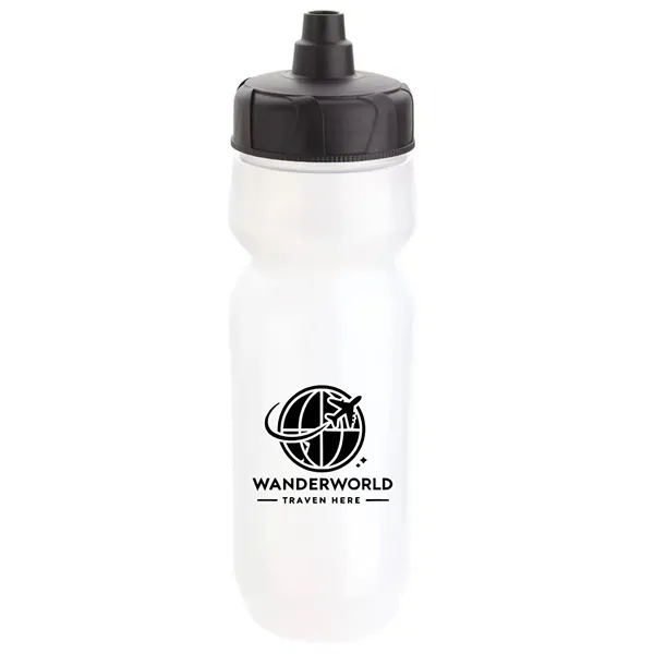 24 oz. Quencher White Bottle with Color Lids - MADE IN USA - 24 oz. Quencher White Bottle with Color Lids - MADE IN USA - Image 1 of 5