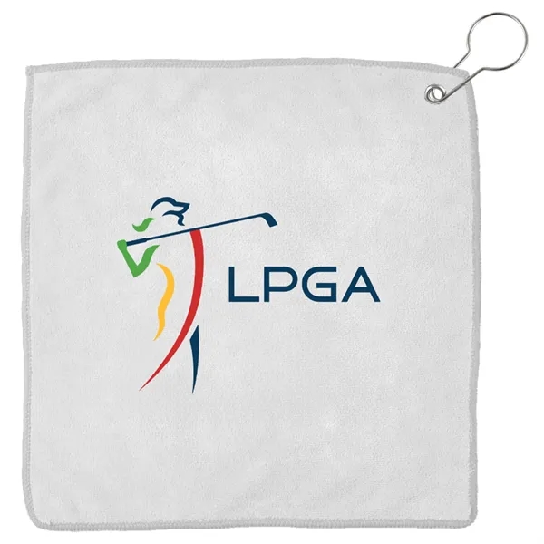 12" x 12" Sublimated Micro Fiber Golf Towel - 12" x 12" Sublimated Micro Fiber Golf Towel - Image 2 of 3