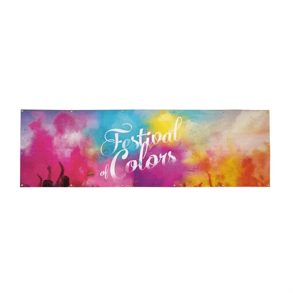 3' x 10' 9 oz. Mesh Vinyl Banner Single-Sided