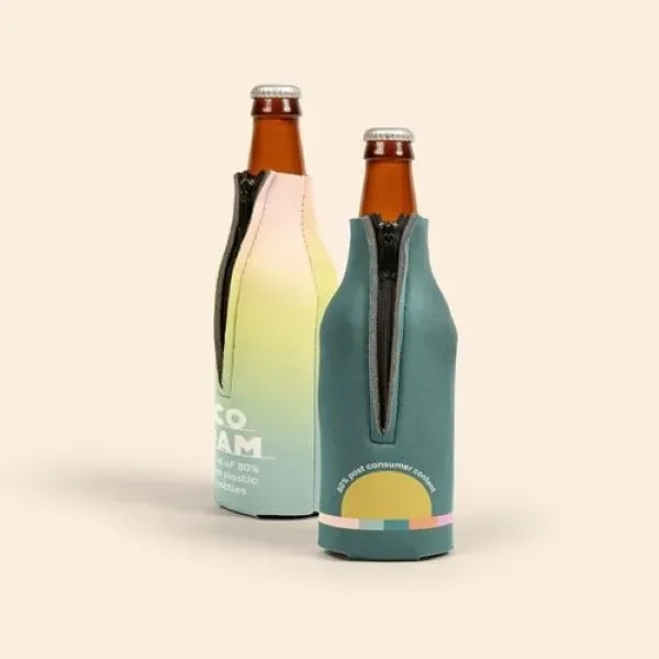 ECO ZIPPERED BOTTLE COOLIE 4CP™ - ECO ZIPPERED BOTTLE COOLIE 4CP™ - Image 0 of 4