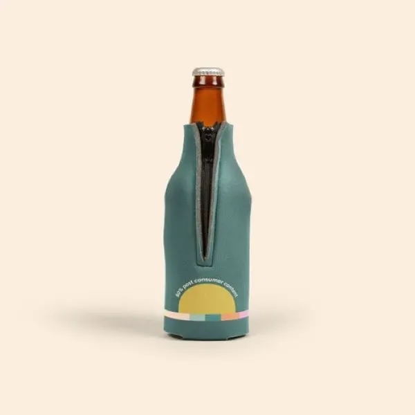 ECO ZIPPERED BOTTLE COOLIE 4CP™ - ECO ZIPPERED BOTTLE COOLIE 4CP™ - Image 1 of 4