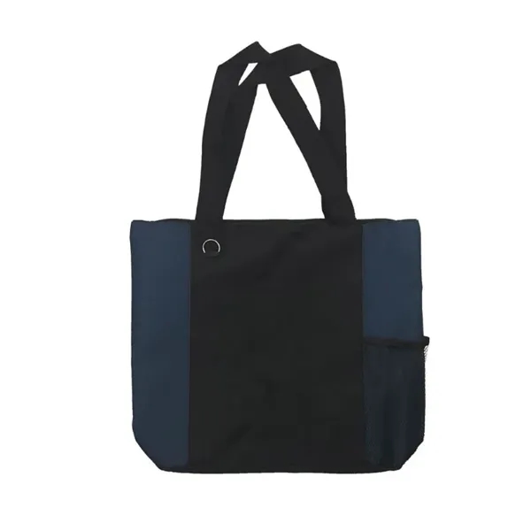 Nylon Shopping Tote with Zip Closure - Nylon Shopping Tote with Zip Closure - Image 3 of 4