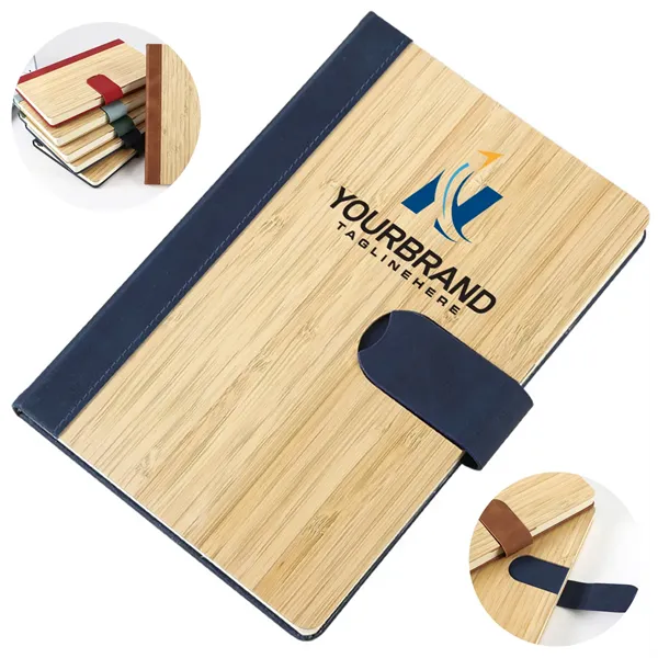 Bamboo Surface Magnetic Buckle Business Notebook - Bamboo Surface Magnetic Buckle Business Notebook - Image 0 of 9