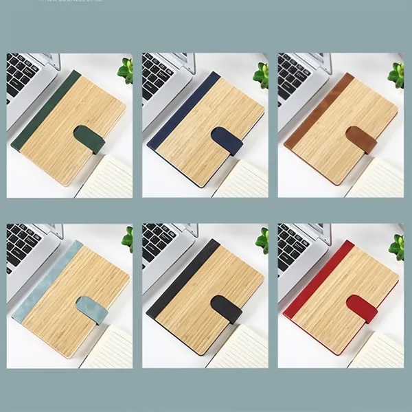 Bamboo Surface Magnetic Buckle Business Notebook - Bamboo Surface Magnetic Buckle Business Notebook - Image 4 of 9