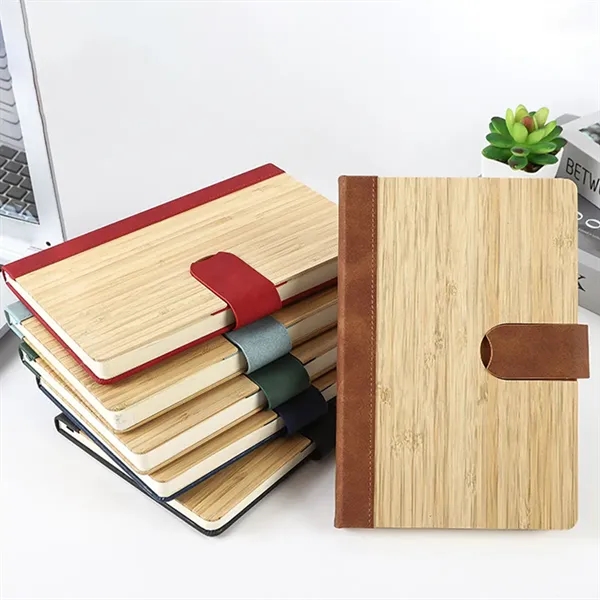 Bamboo Surface Magnetic Buckle Business Notebook - Bamboo Surface Magnetic Buckle Business Notebook - Image 5 of 9