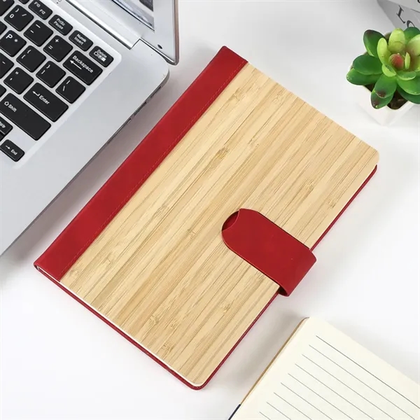 Bamboo Surface Magnetic Buckle Business Notebook - Bamboo Surface Magnetic Buckle Business Notebook - Image 6 of 9