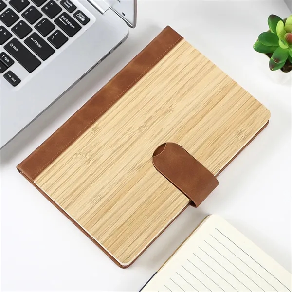 Bamboo Surface Magnetic Buckle Business Notebook - Bamboo Surface Magnetic Buckle Business Notebook - Image 7 of 9