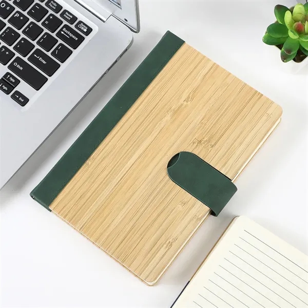 Bamboo Surface Magnetic Buckle Business Notebook - Bamboo Surface Magnetic Buckle Business Notebook - Image 8 of 9