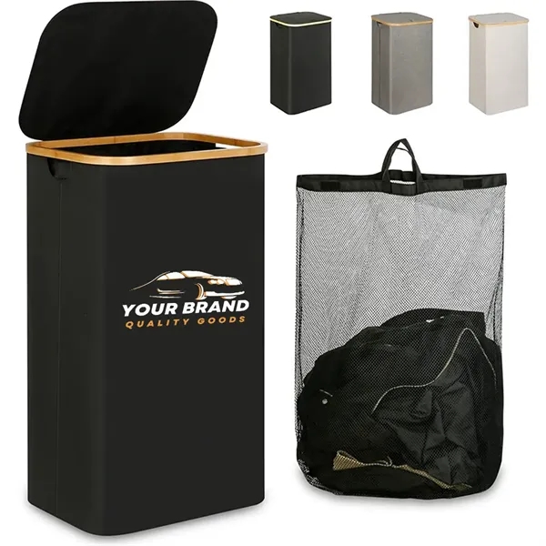 Bamboo Dirty Clothes Basket With Large Capacity Foldable - Bamboo Dirty Clothes Basket With Large Capacity Foldable - Image 0 of 5