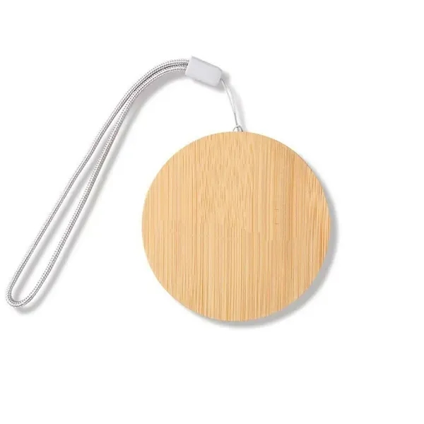 Round bamboo charging cable kit - Round bamboo charging cable kit - Image 1 of 3