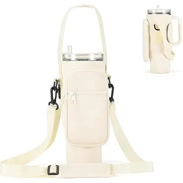 Water Bottle Carrier Bag with Phone Pocket for 40oz Tumbler - Water Bottle Carrier Bag with Phone Pocket for 40oz Tumbler - Image 1 of 5