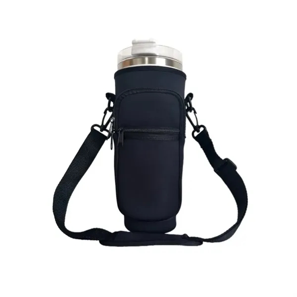 Water Bottle Carrier Bag with Phone Pocket for 40oz Tumbler - Water Bottle Carrier Bag with Phone Pocket for 40oz Tumbler - Image 3 of 5