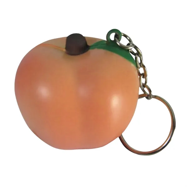 PU Peach Shape Stress Ball Key Chain - PU Peach Shape Stress Ball Key Chain - Image 1 of 2