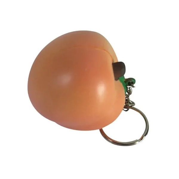 PU Peach Shape Stress Ball Key Chain - PU Peach Shape Stress Ball Key Chain - Image 2 of 2