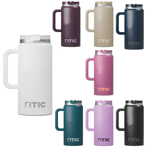 RTIC 64oz Ringed Stainless Steel Ceramic Lined Travel Mugs - RTIC 64oz Ringed Stainless Steel Ceramic Lined Travel Mugs - Image 1 of 25