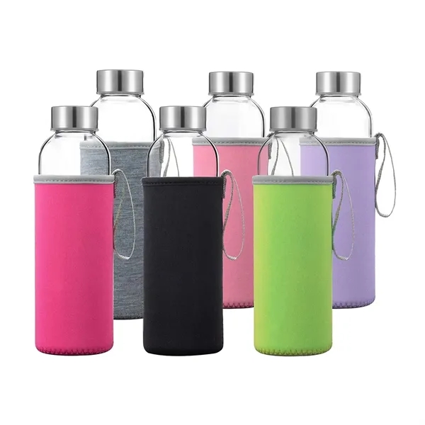 Glass Water Bottle Sleeve 550ML - Glass Water Bottle Sleeve 550ML - Image 1 of 3