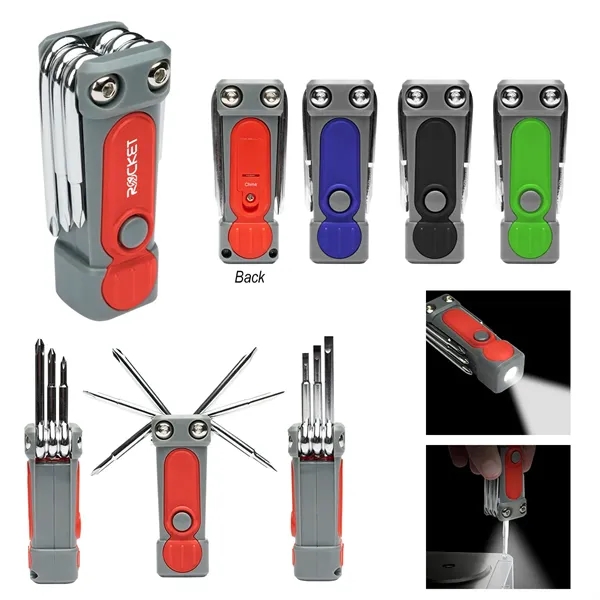 6-In-1 Multi Tool with LED Light - 6-In-1 Multi Tool with LED Light - Image 0 of 9