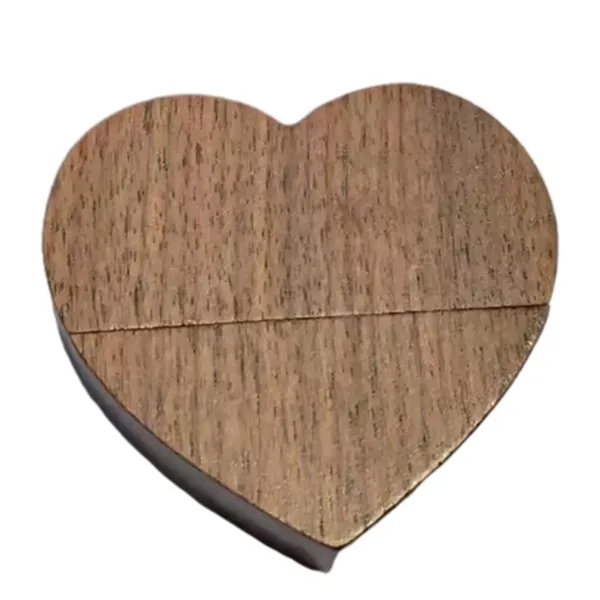 Heart Shape Wooden Usb Flash Driver-8Gb - Heart Shape Wooden Usb Flash Driver-8Gb - Image 1 of 2