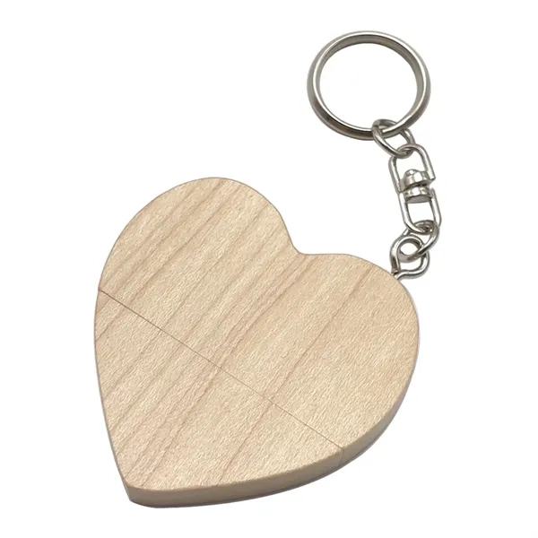 Heart Shape Wooden Usb Flash Driver-8Gb - Heart Shape Wooden Usb Flash Driver-8Gb - Image 2 of 2