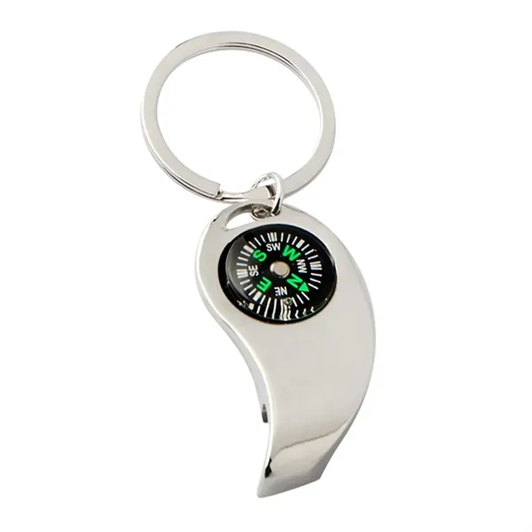 Compass Bottle Opener Keychain - Compass Bottle Opener Keychain - Image 1 of 1