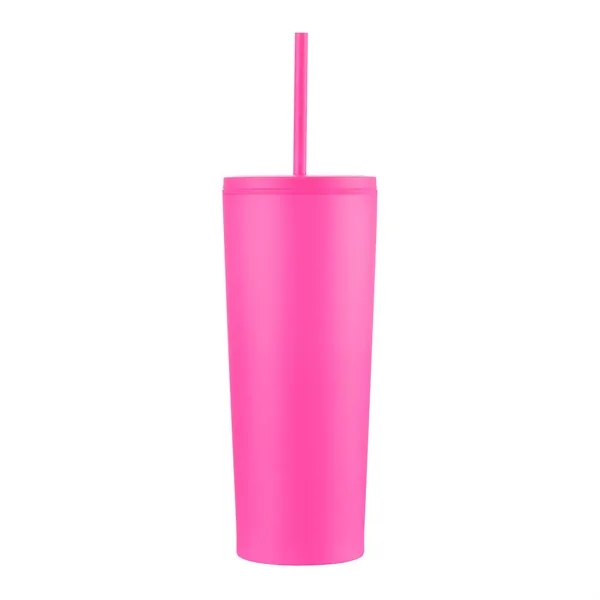 24oz. Double Wall SS / PP Mug with Straw