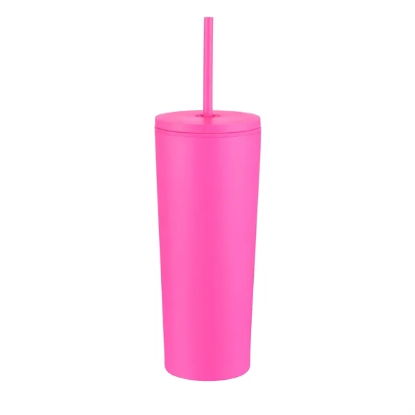 24oz. Double Wall SS / PP Mug with Straw